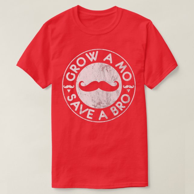 T-shirt Moustache Drôle Croissance d'une Moustache Mo 3 (Design devant)