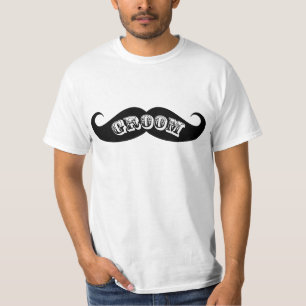T-shirt Moustache drôle de marié de hippie