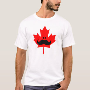 T-shirt Moustache du Canada - une moustache sur l'érable