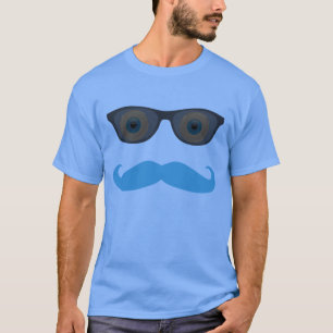 T-shirt moustache et chemise de lunettes de soleil