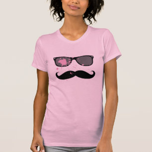 T-shirt Moustache et lunettes de soleil drôles