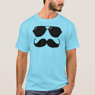 T-shirt Moustache fraîche avec des nuances