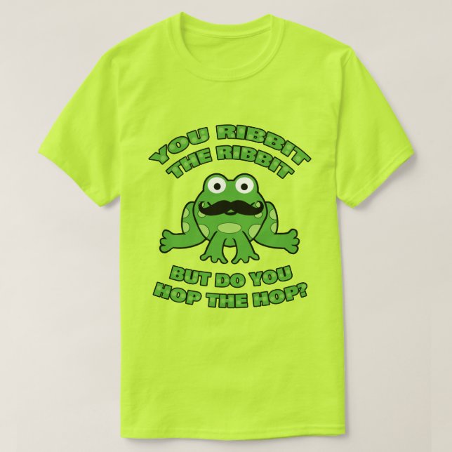 T-shirt Moustache Frog Hop the Hop (Design devant)
