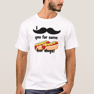 T-shirt Moustache I vous pour quelques hot-dogs !