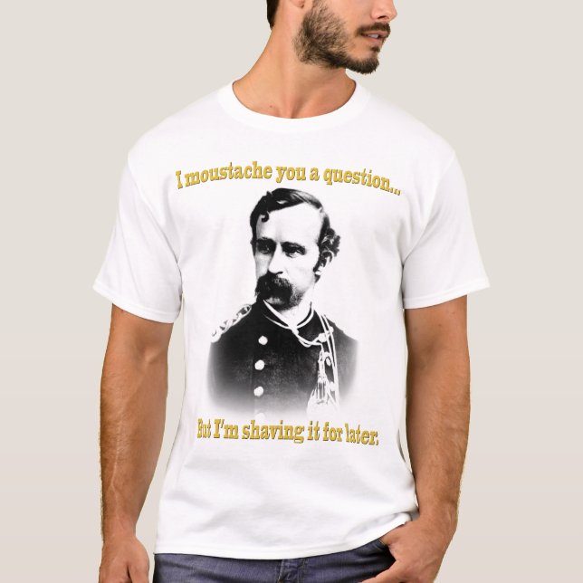 T-shirt Moustache I vous une question… (Devant)