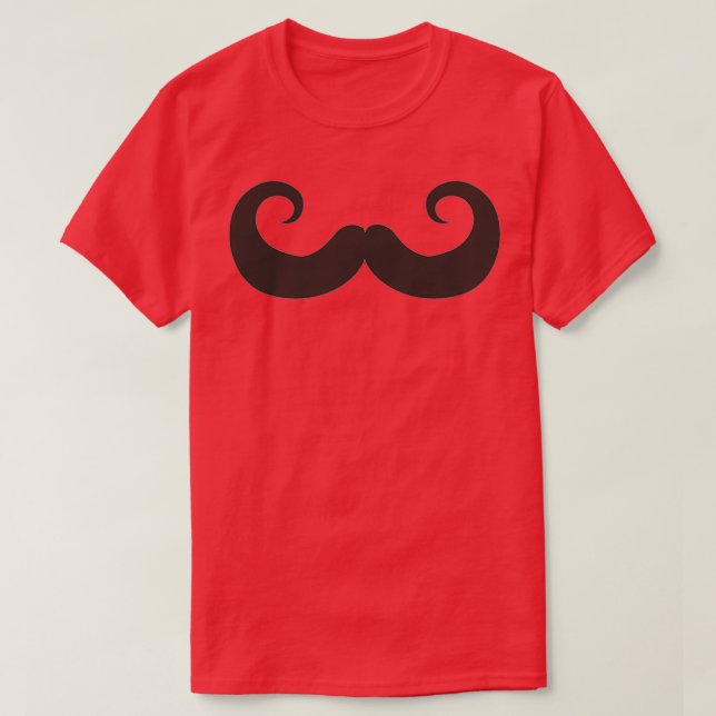 T-shirt Moustache incurvée (Design devant)