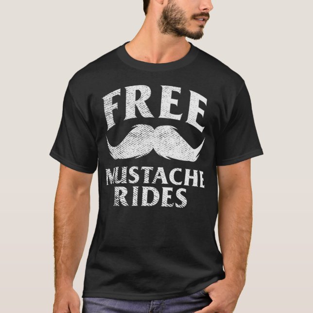 T-shirt Moustache Libre Circule Drôle (Devant)