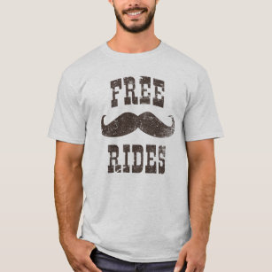 T-shirt Moustache Libre Circule Funky Vintage