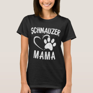 T-shirt Moustache Mama Gift Dog Lover Apparel Schnauzers M