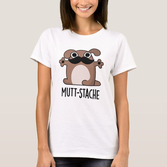T-shirt Moustache moustache de chien drôle (Devant)