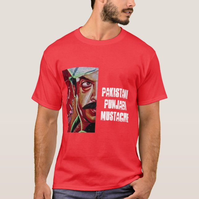T-shirt Moustache pakistanaise de Punjabi (Devant)