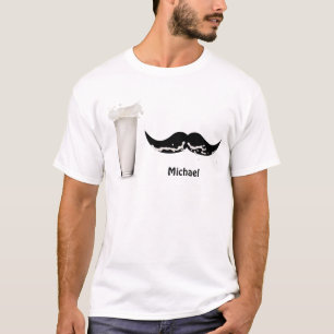 T-shirt Moustache personnalisée de lait