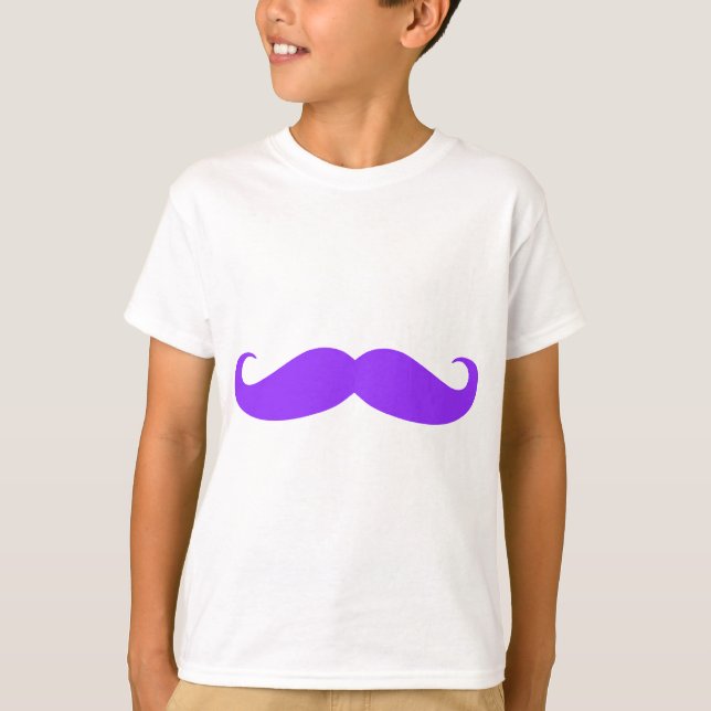 T-shirt Moustache pourpre Stache (Devant)