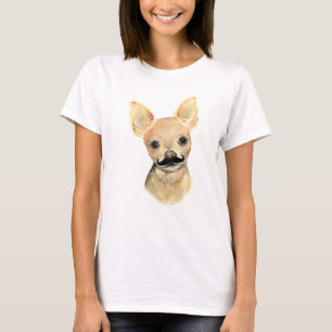 T-shirt Moustache sur une mignonne humour de chien