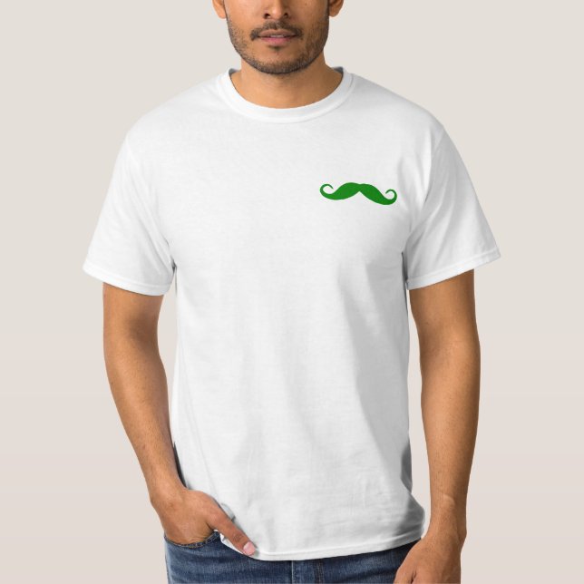 T-shirt Moustache verte (Devant)