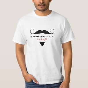 T-shirt Moustache vintage Stache masculin de guidon