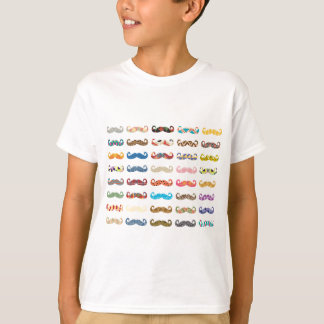 T-shirt Moustaches colorées