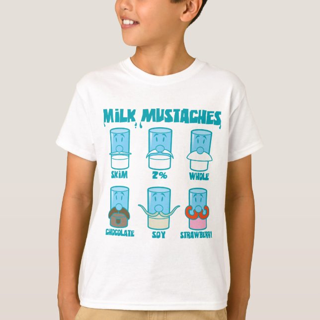 T-shirt Moustaches de lait (Devant)