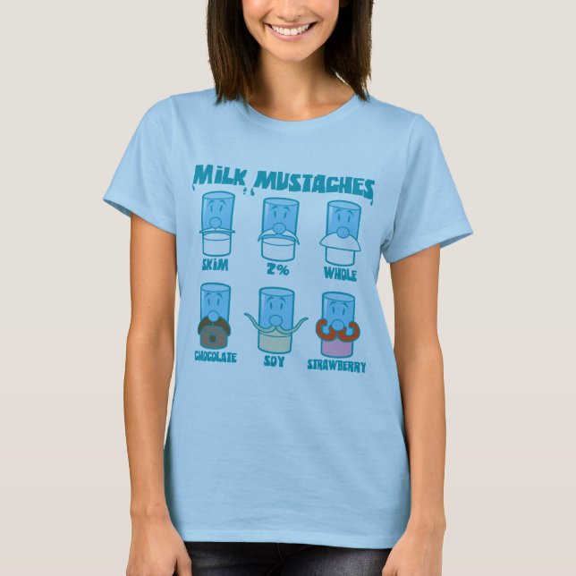 T-shirt Moustaches de lait (Devant)