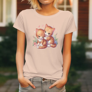 T-shirt Moustaches et Charme Chats Adorables