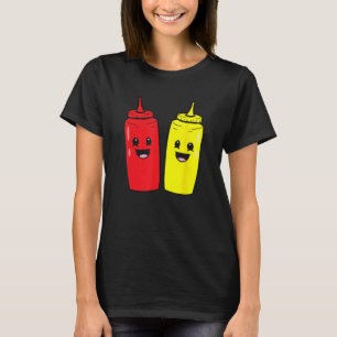 T-shirt Moustard Et Ketchup Alimentation Paire Aimer Ketch