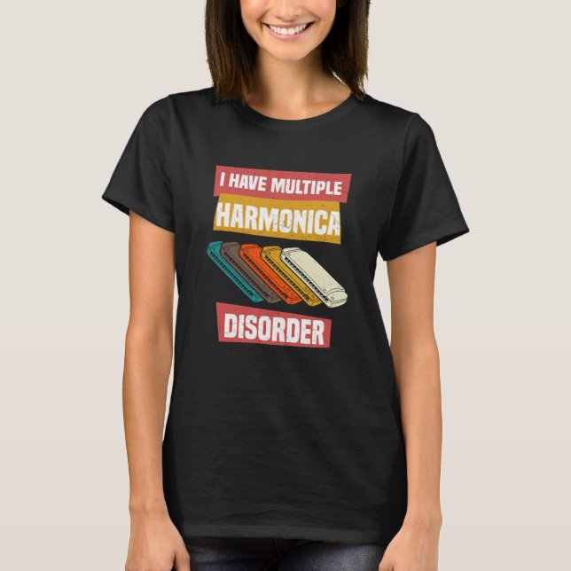 T-shirt Mouth Organ French Harp & Harmonica Player (Devant)