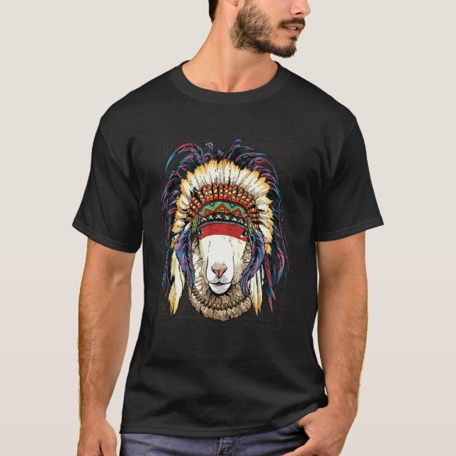 T-shirt Mouton agneau indien d'Amérique indigène Peuple (Devant)
