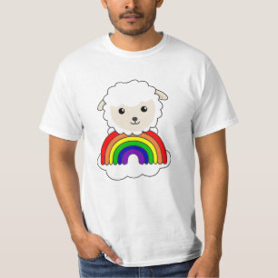 T-shirt Mouton Arc-en-ciel Doux Animaux colorés Mouton Dou