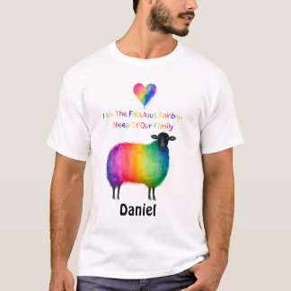 T-shirt Mouton arc-en-ciel LGBTQ personnalisé