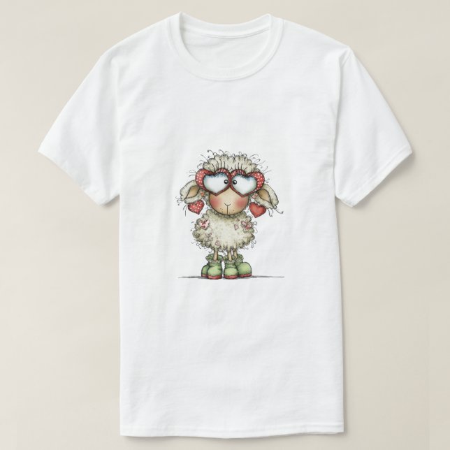 T-shirt Mouton avec conception artistique conceptuelle (Design devant)