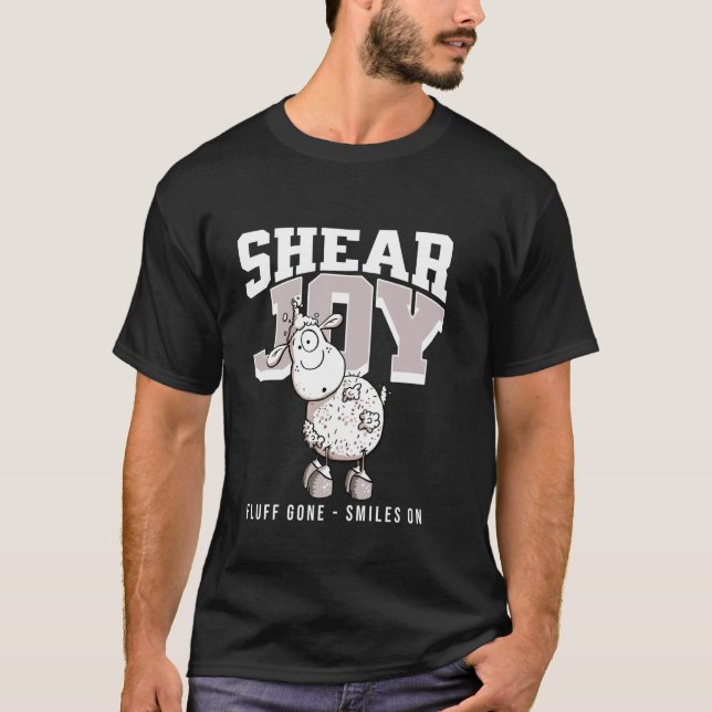 T-shirt Mouton de conception de joie de cisaillement drôle (Devant)