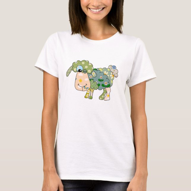T-shirt Mouton de couleur vive (Devant)