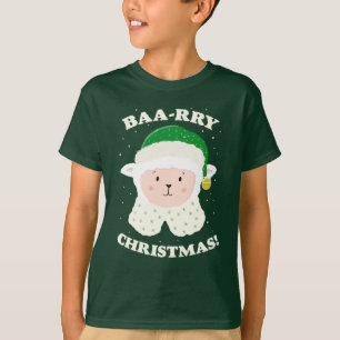 T-shirt Mouton de fête dit Joyeux Noël en bêlant !