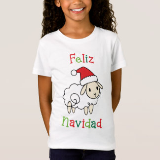 T-Shirt Mouton de Noël mignon – Feliz Navidad