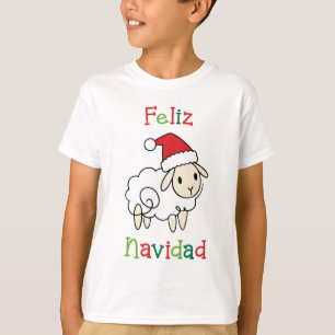 T-shirt Mouton de Noël mignon – Feliz Navidad