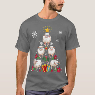 T-shirt Mouton drôle arbre de Noël mignon 