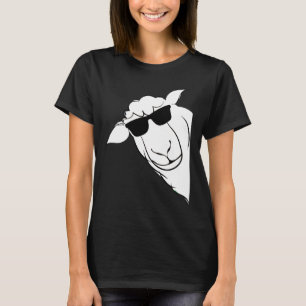T-shirt Mouton drôle avec lunettes de soleil Fermier