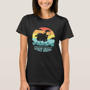 T-shirt Mouton - Esprit Animal Vintage Retro Sunset Mouton