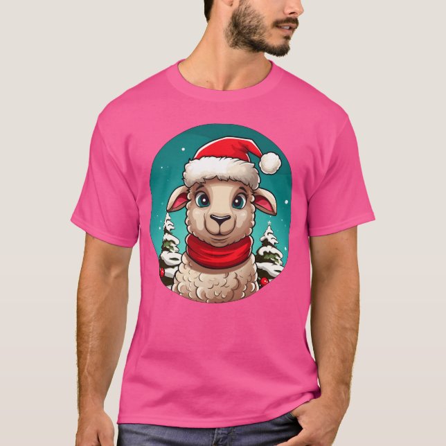 T-shirt Mouton garçon de Noël (Devant)