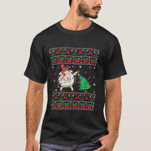 T-shirt Mouton Laide Chandail de Noël Dabbing Mouton Xmas 