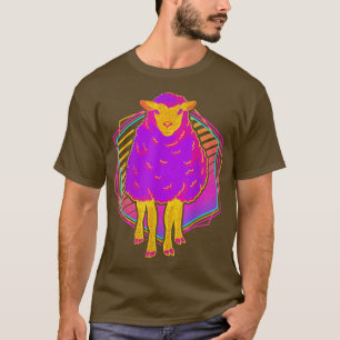 T-shirt Mouton Lover 80s Vaporwave Art Farm Animal Farmer