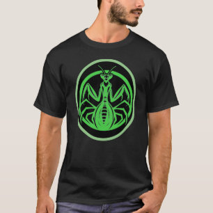 T-shirt Mouton Mantis Dbl Cercle vert sur noir