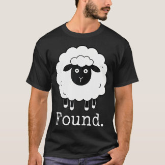 T-shirt Mouton minimaliste Chrétien Psaume Agneau Foi trou