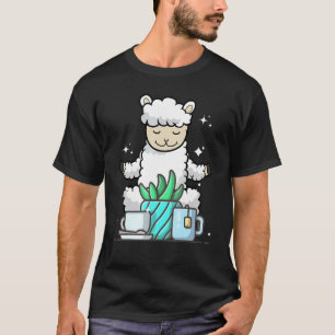 T-shirt Mouton Namaste Mignon Fait Du Yoga Jardinage Café