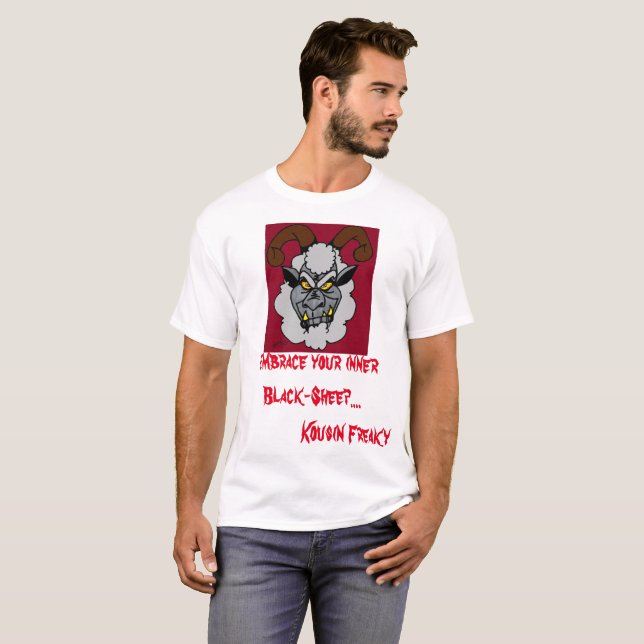 T-shirt Mouton noir (Devant entier)