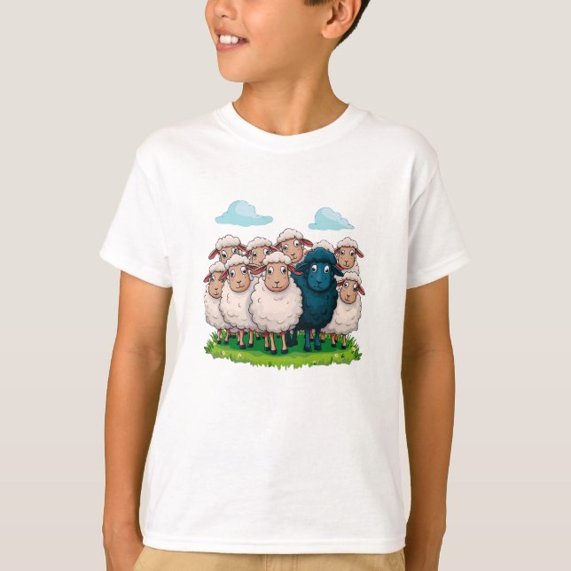 T-shirt Mouton noir (Devant)