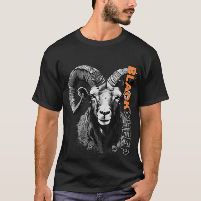 T-shirt Mouton noir (Devant)
