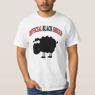 T-shirt mouton noir de la famille classique