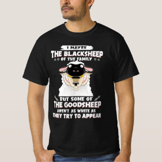 T-shirt mouton noir de la famille vintage