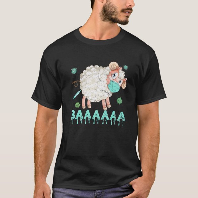 T-shirt Mouton Ou Cheeple Anti-Vaccin (Devant)